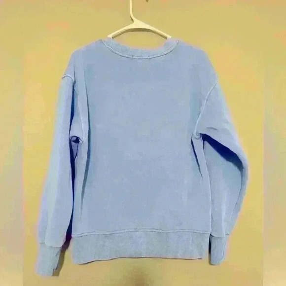 Forever 21 Tag / Yin Yang Happy Face Graphic Baby Blue Unisex Pullover / Size: S - Picture 5 of 6